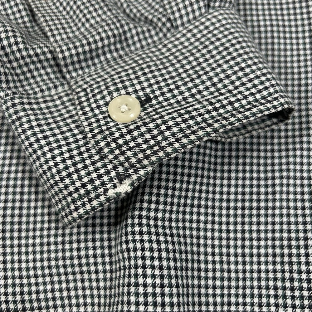 VTG Polo Ralph Lauren Mens XL Black Green Check Long‎ Sleeve Button Up GI Shirt - Picture 5 of 6